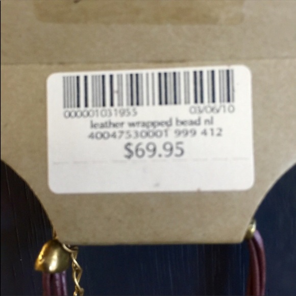 Sale! Leather beaded necklace - Picture 7 of 7